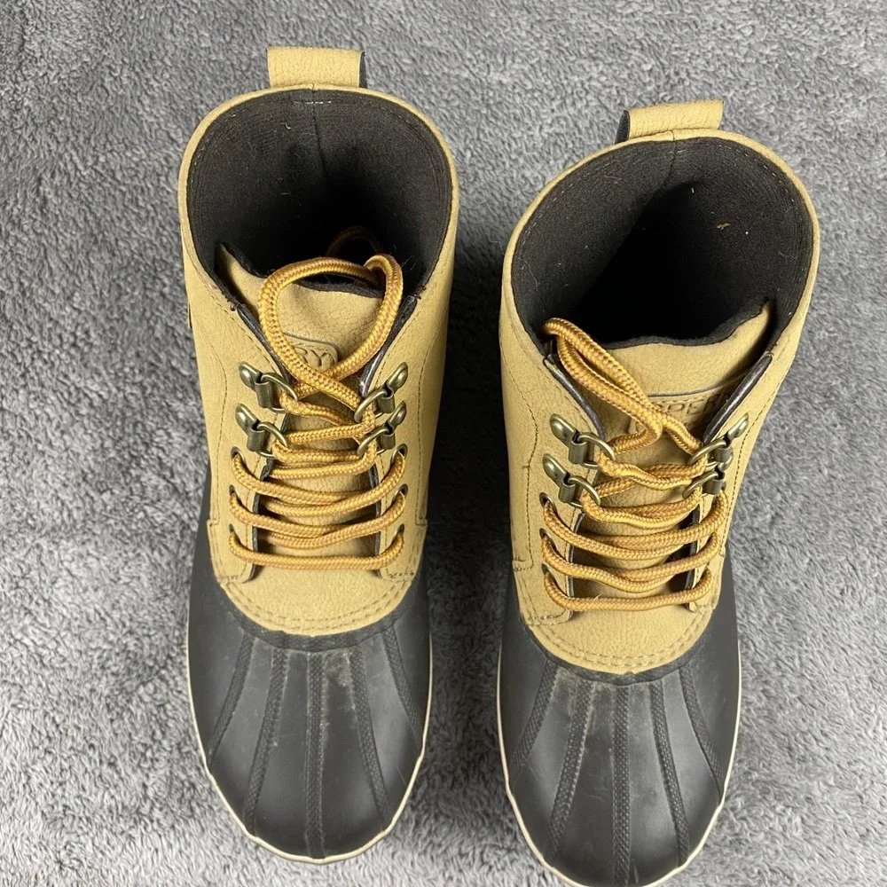 Sperry Kids Bowline Duck Boots Youth Boys Size 4M Brown Tan